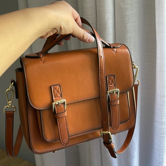 Anna Cai Handbags - Anna Caí Genuine Lather Top Handle Crossbody Bag